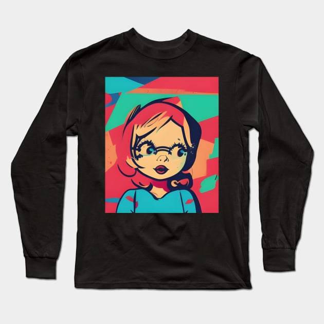 Strawberry girl Long Sleeve T-Shirt by mdr design